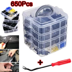 Auto Fastener Clip Mixed Car Fender Push Retainer Pin Rivet Bumper for Door Trim Panel Retainer, Box Package
