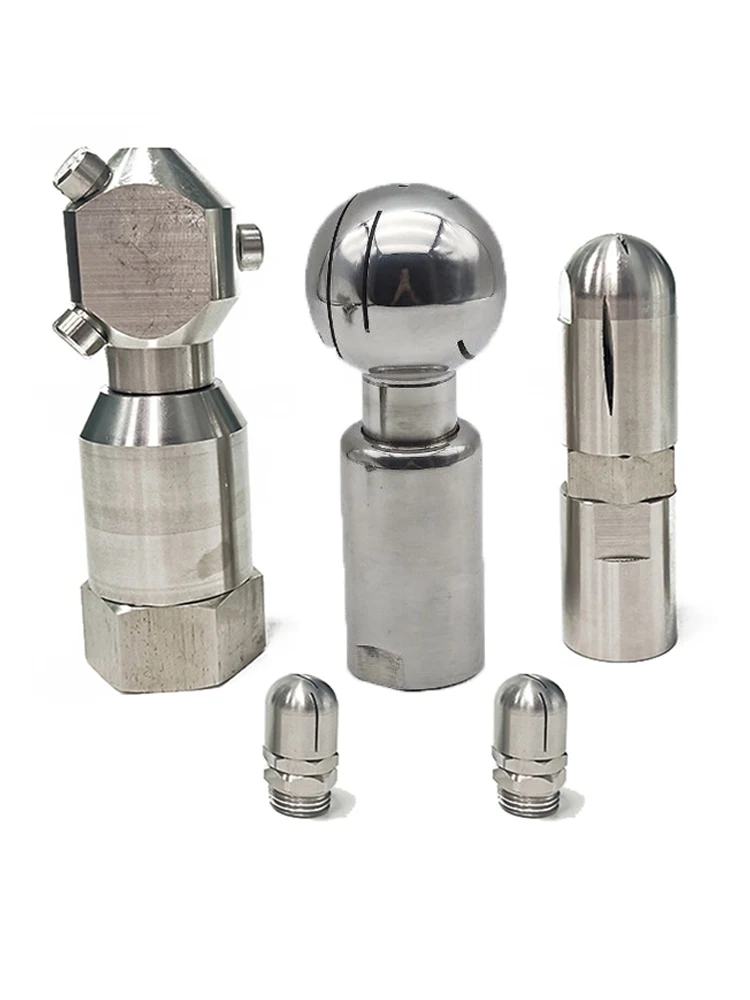 

Stainless steel automatic rotating nozzle 360 degree high pressure inner wall flushing bottle and can