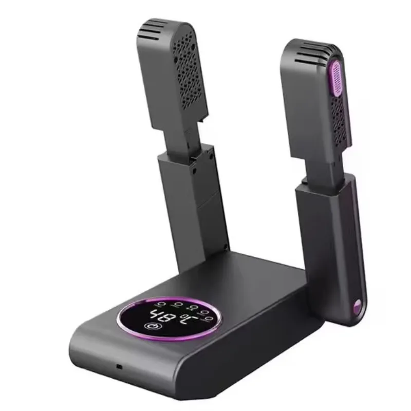 Secador de zapatos eléctrico retráctil, calentador, desodorante, deshumidificador, secado de zapatos portátil con luz violeta de temperatura constante