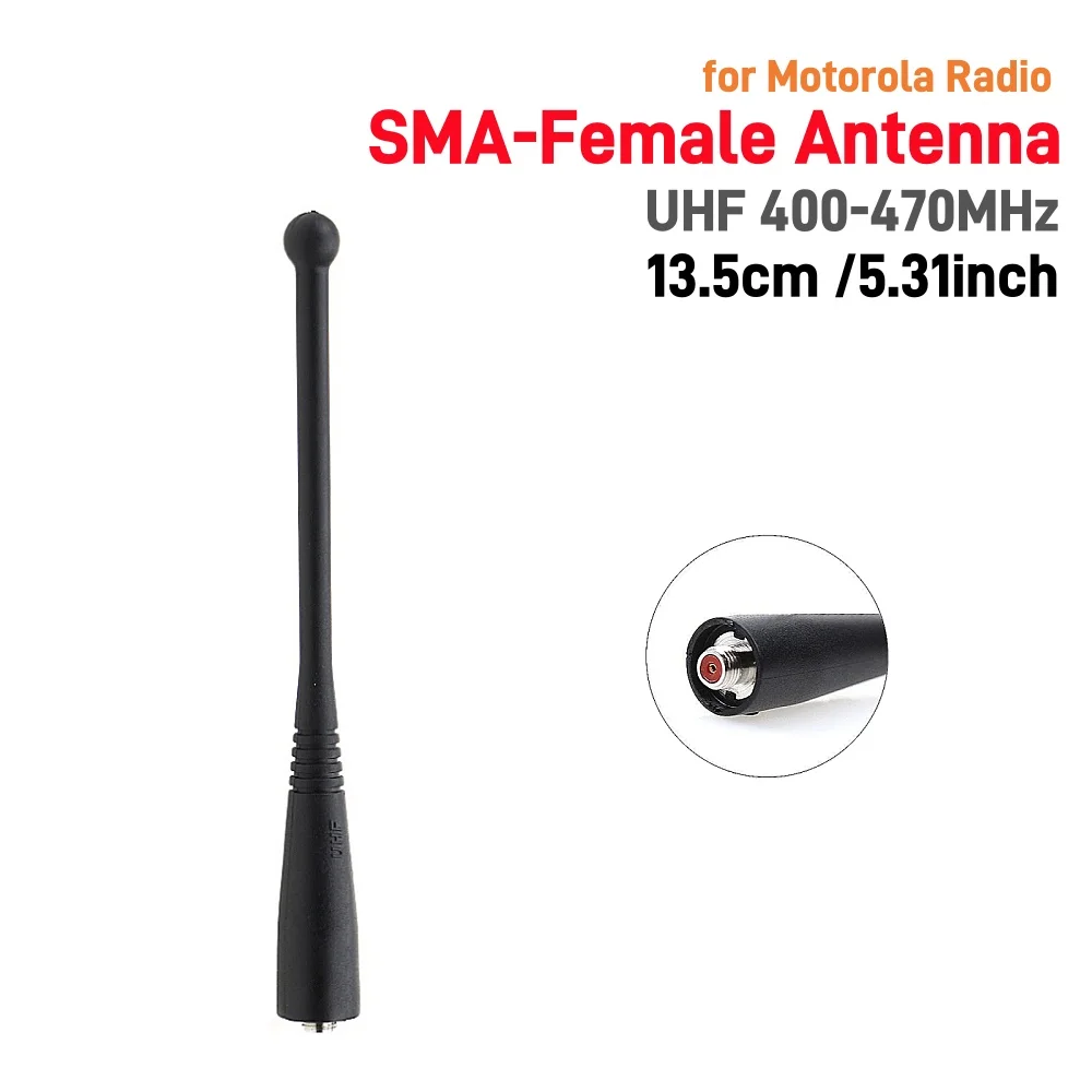 

13.5cm /5.31inch UHF 400-470MHz SMA-Female Antenna for Motorola Radio GP900 MTX800 MTX838 MTX950 MTX9250 HT1000 HT2000 MTS2000