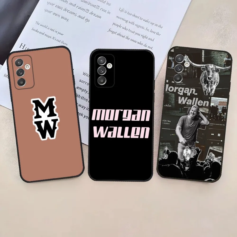 Singer M-Morgan W-Wallen Phone Case For Samsung S24,23,22,30,21,10,9,Ultra,Plus,Lite,FE,5G Black Soft Case