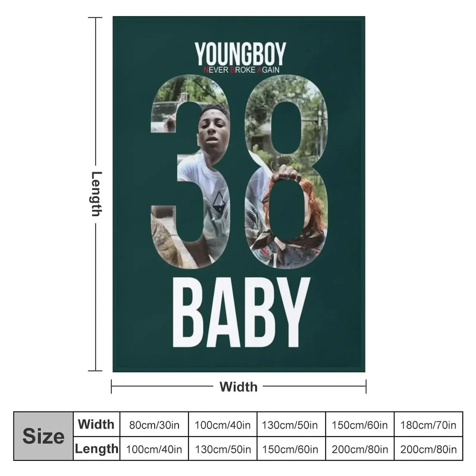 Young Boy Never Broke Again, 38 Baby Throw Blanket Retros Large Blankets