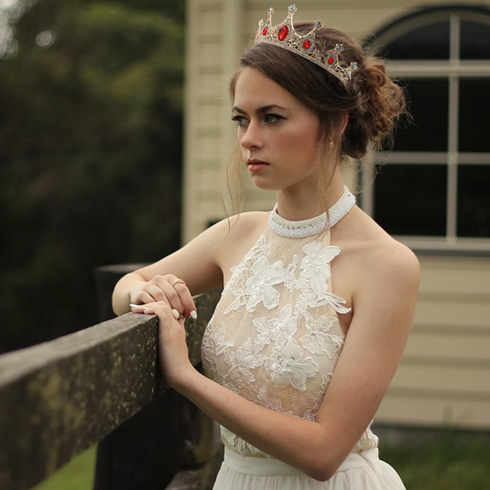 

Exquisite Rhinestone Girl Tiara Wedding Baroque Headband Bride Headdress Party Bridal Crown Decor Hairpiece Elegant Crown