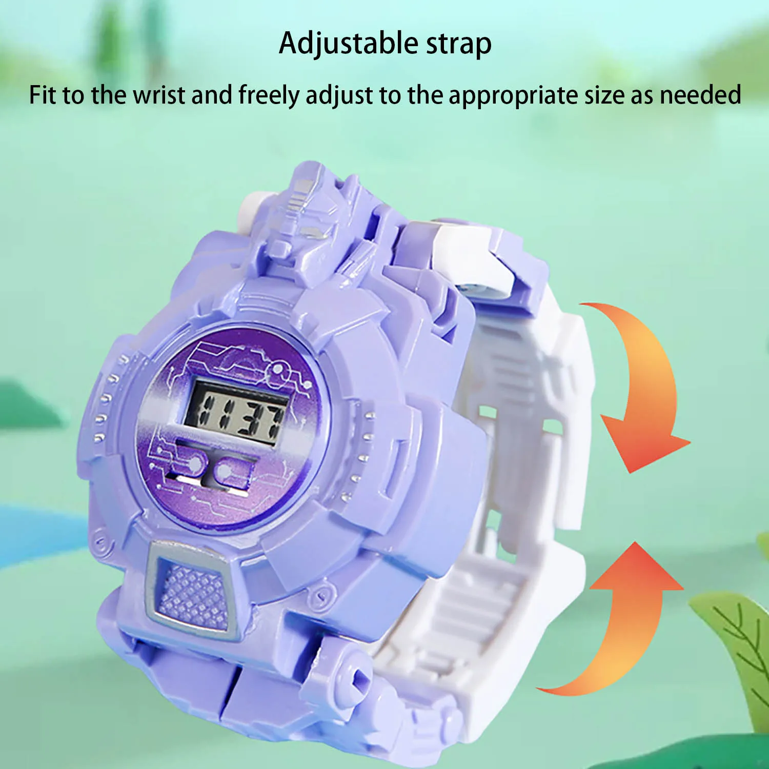 Funny and creative watch transformation robot electronic watch, cartoon children\'s cool watch surprise toy