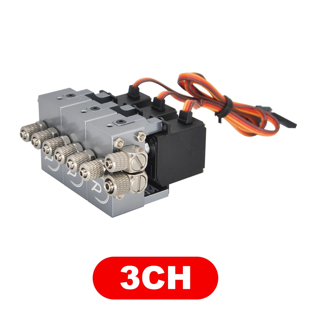 RC Hochdruck-Hydraulik-Drehventilblock mit 4 mm Düse 1/2/3/4/5/6/7/8 Kanäle für Bagger-Technikfahrzeugmodell