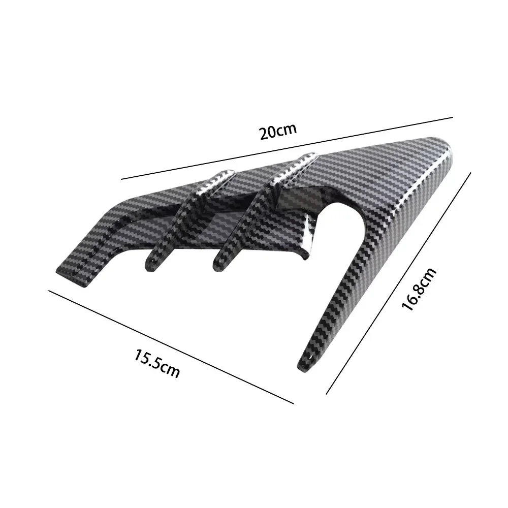 2pcs Camera Flanks Covers Spoiler Decorative Protector Guards Dustproof DIY Kit Black Carbon Fiber For 2019-2022 Tesla Model 3 Y