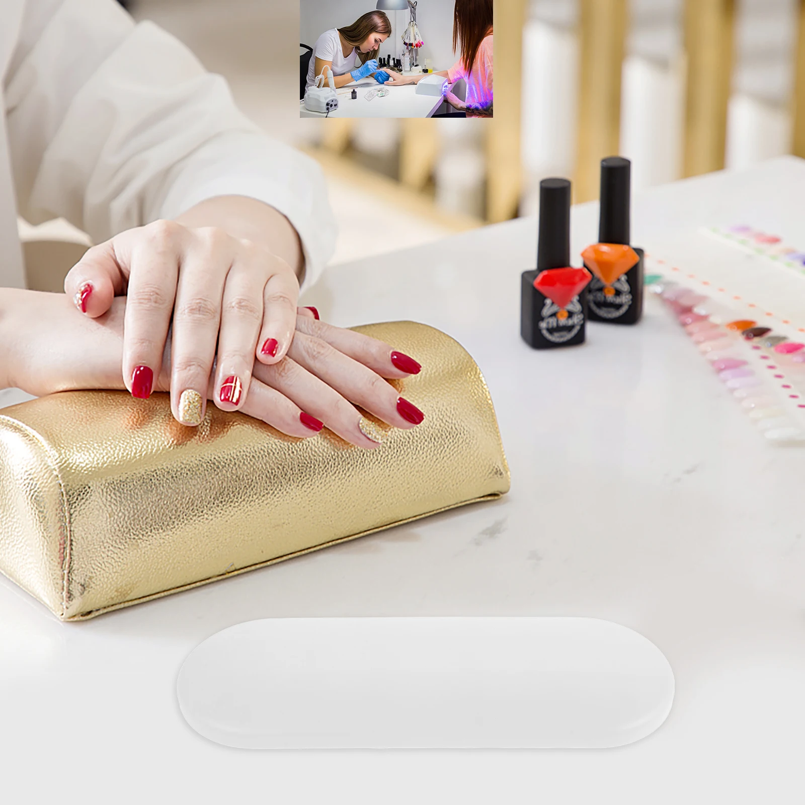 

Portable Manicure Armrest Hand Rest Stand Non Slip Base Comfortable Wrist Support for Professional Salons Armrest Hand Holder