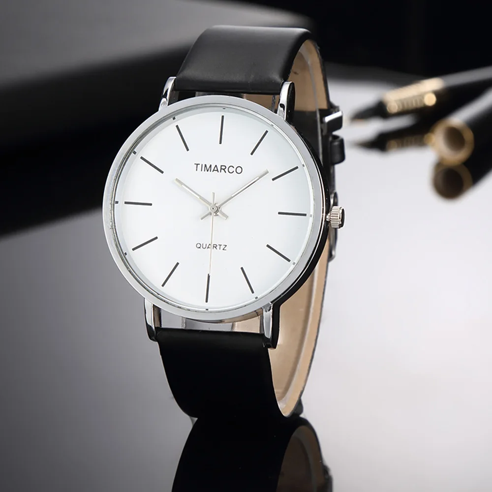 Men's and women's minimalist belt quartz watch for couples, men's belt watch quartz watch