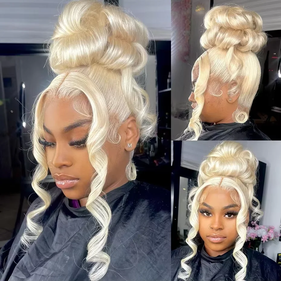 

613 Honey Blonde Colored Human Hair 13x6 Transparent HD Lace Front Wig For Women 13x4 Lace Wig 200 Density Remy Hair Wig 40 42 Inches