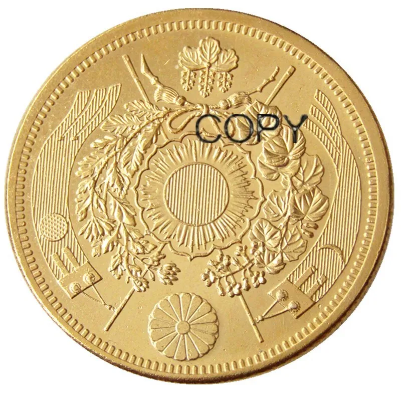 JP(26) Japan 20 Yen Gold-Plated Asian Meiji 3 Year Copy Coin