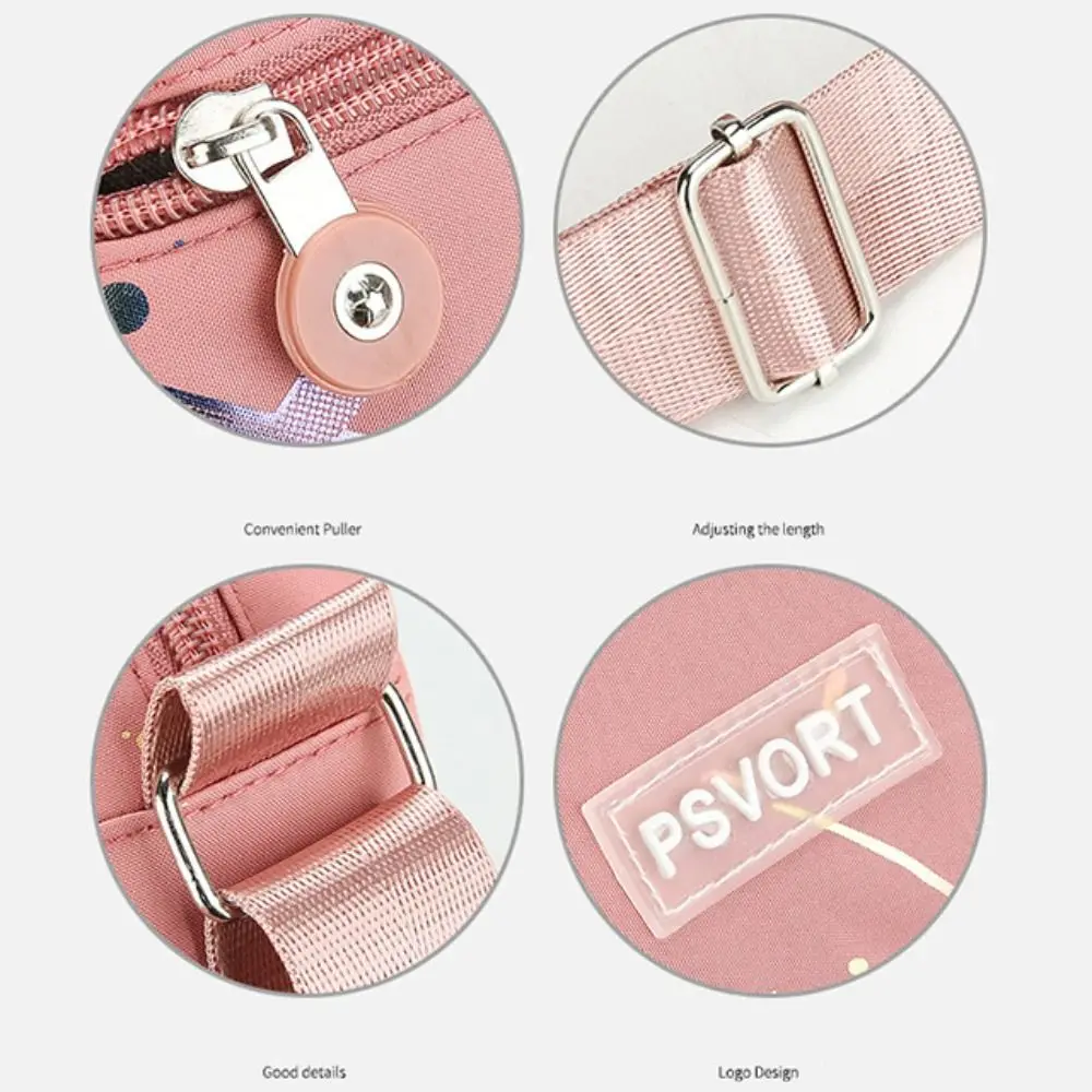 Fashion Nylon Shoulder Bag Mini Multi Layer Crossbody Bag Purse Women