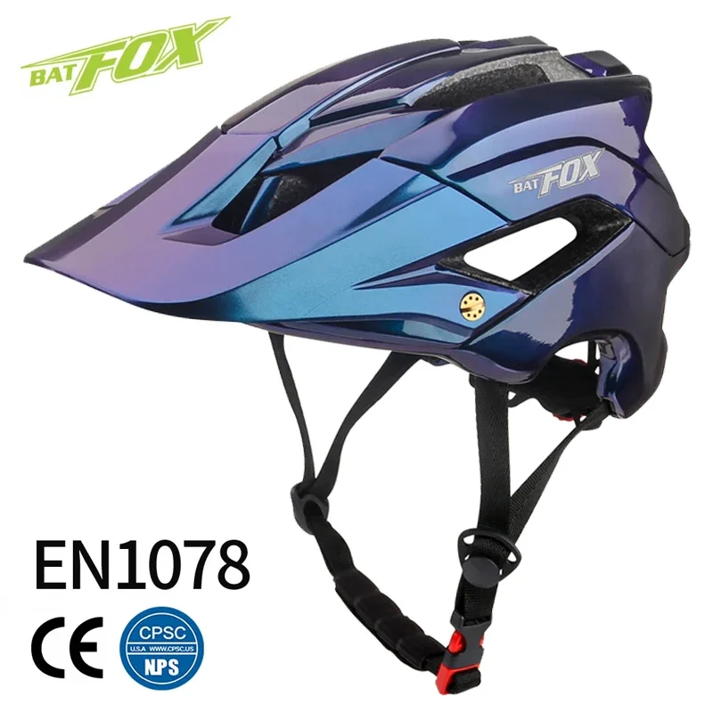 

BATFOX-Ultralight Helmet for Men and Women, Road Mountain Bike Helmets, Integrally-Molded with Sun Visor, MTB Bicycle Helmet