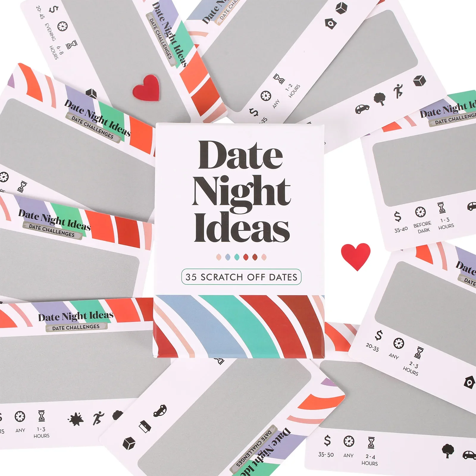 مواعيد مفاجئة للذكرى السنوية الجديدة للأزواج هدية فريدة له/ها (بطاقات قابلة لإعادة الاستخدام)