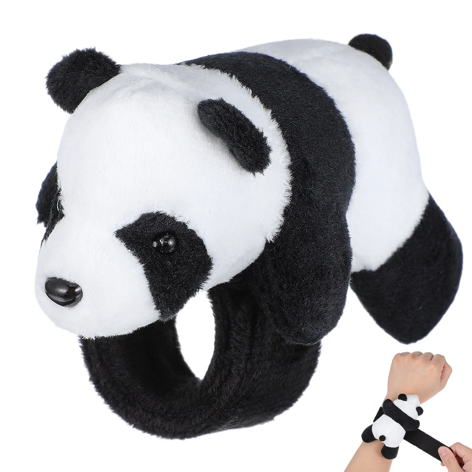 

Animal Slap Bracelet Panda Style Soft Flexible Band Easy on Off Compact Lightweight Fun Creative Gift Jungle Themed Party