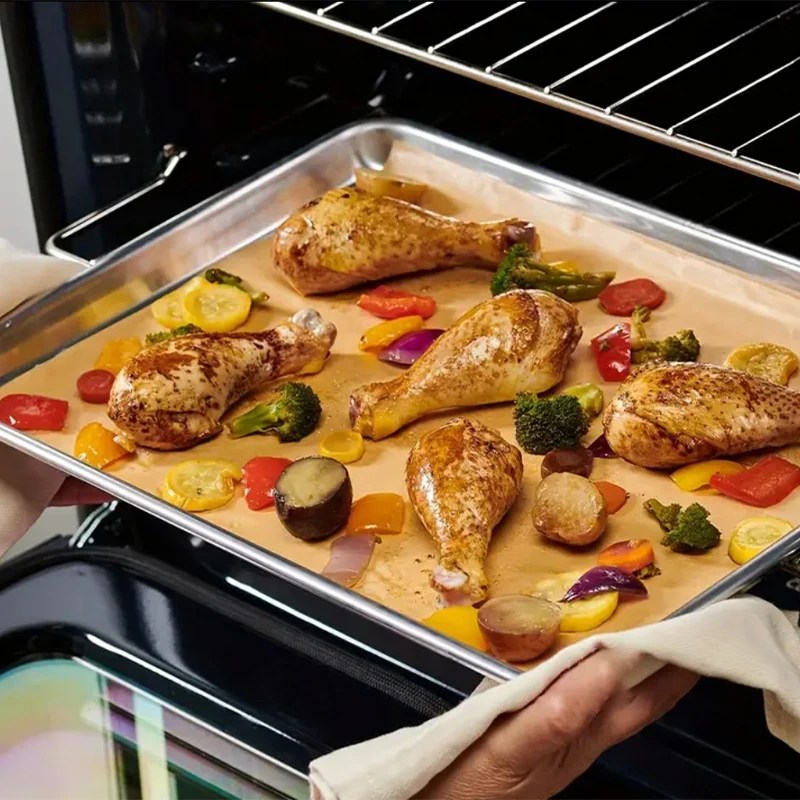 50 Pcs Non Stick Baking Paper High Temperature Resistant Sheet Oven Microwave Grill Baking Mat Oilpaper Kitchen Baking Tools