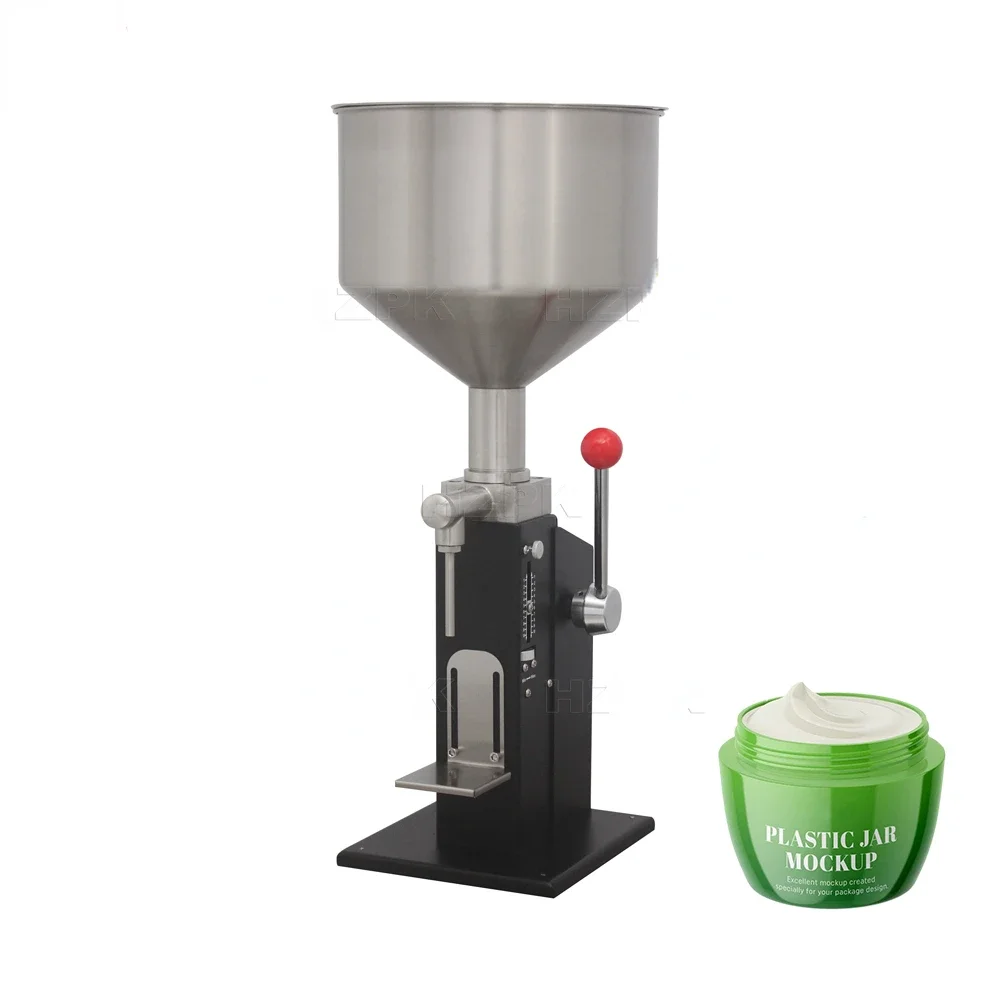 

hzpk A03 manual small volume piston essential oil cosmetics lotion cream bottle paste liquid filling machine 50ml