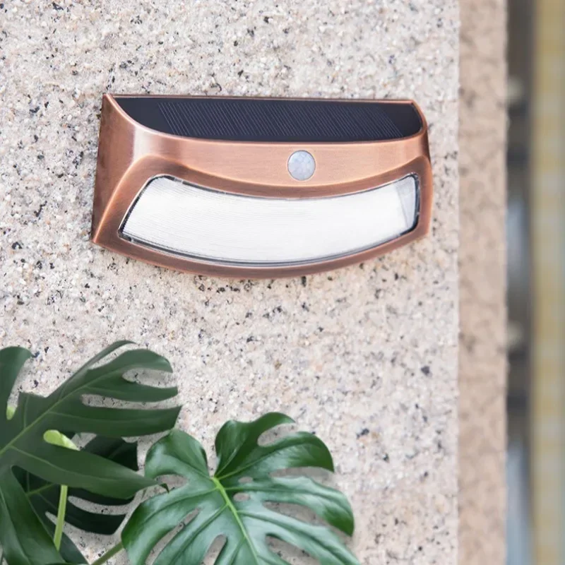 Lámpara LED Solar montada en la pared con Sensor de movimiento PIR, resistente al agua, para exteriores, jardín, valla, porche, iluminación de seguridad