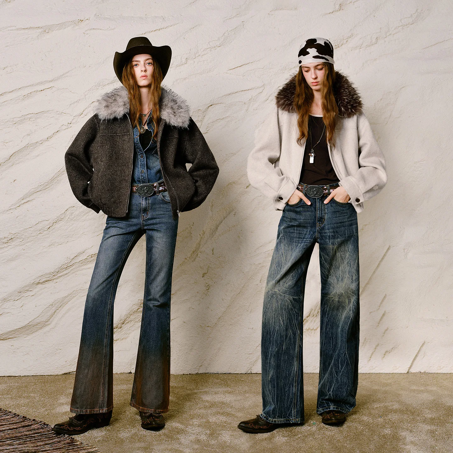 TOYOUTH Liberté Women Woolen Coat 2026 Winter New Fluffy Fur Collar Loose Wool Blend Outerwear