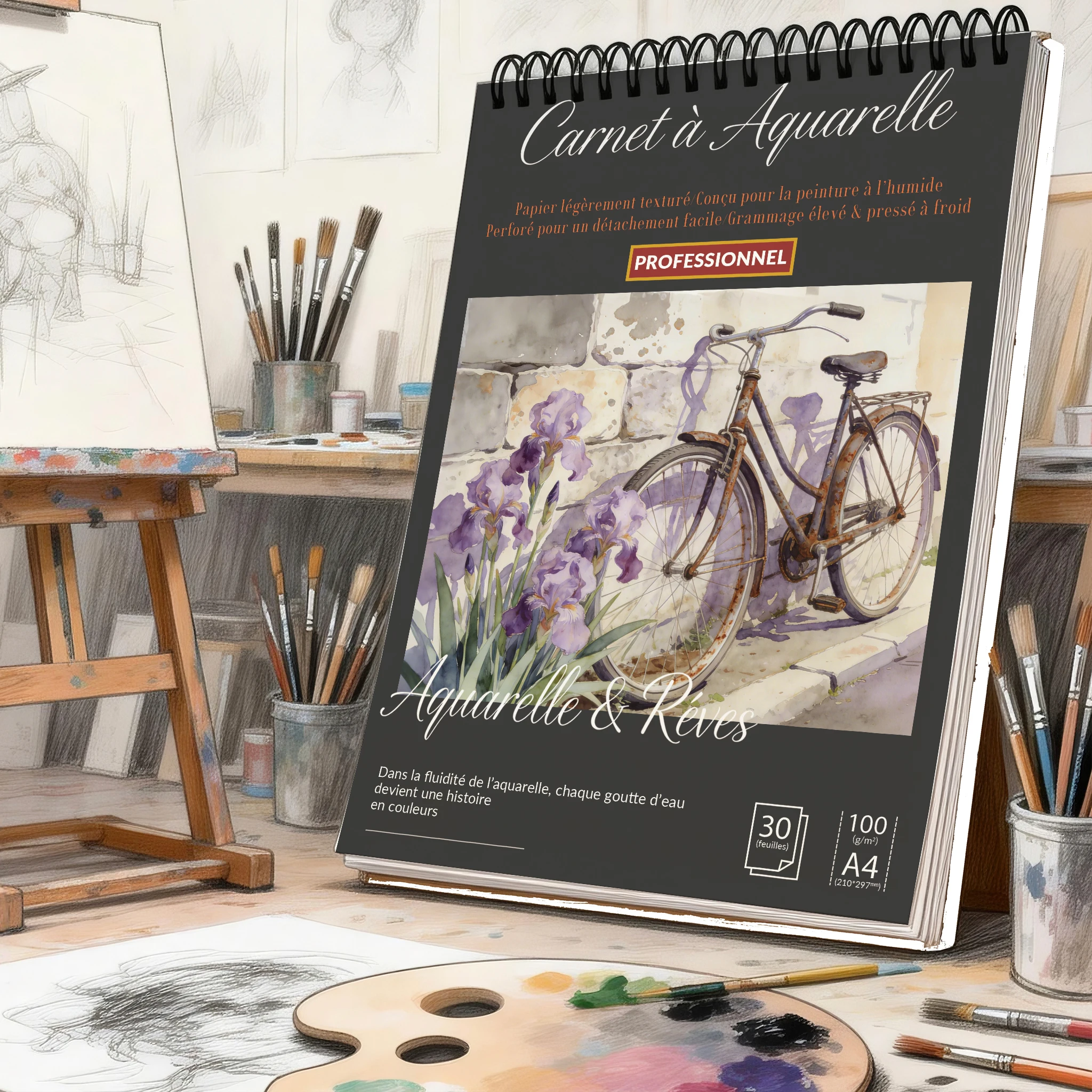 caderno-de-desenho-espiral-a4-capa-dura-preta-com-estampa-vintage-de-bicicleta-e-Iris-bloco-de-100-gsm-livre-de-Acido-–-para-artistas-estudantes-ba