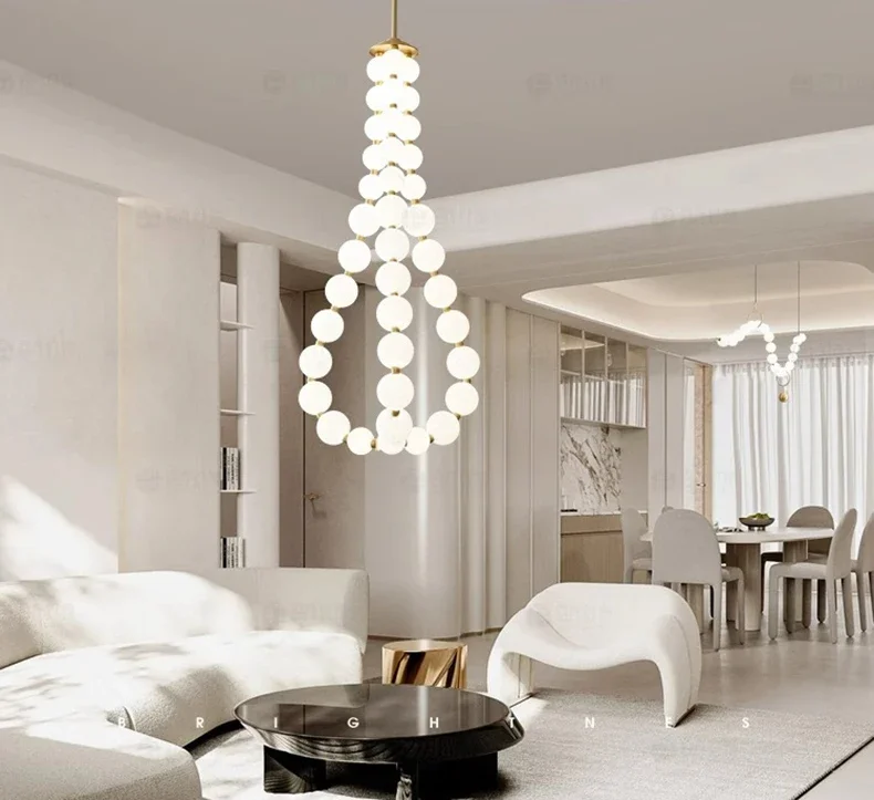 Magic Bean Chandelier Home Decor Restaurant Lobby Living Dinning Room Lamps Fixtures Nordic Luxury Art LED Ceiling Pendant Light