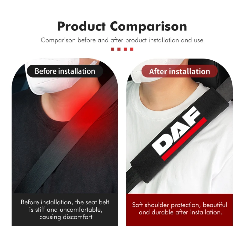 Universal Car Belt Shoulder Protector Pad Accessories For DAF XF XG CF LF CF VAN 106XF CF85 view 2