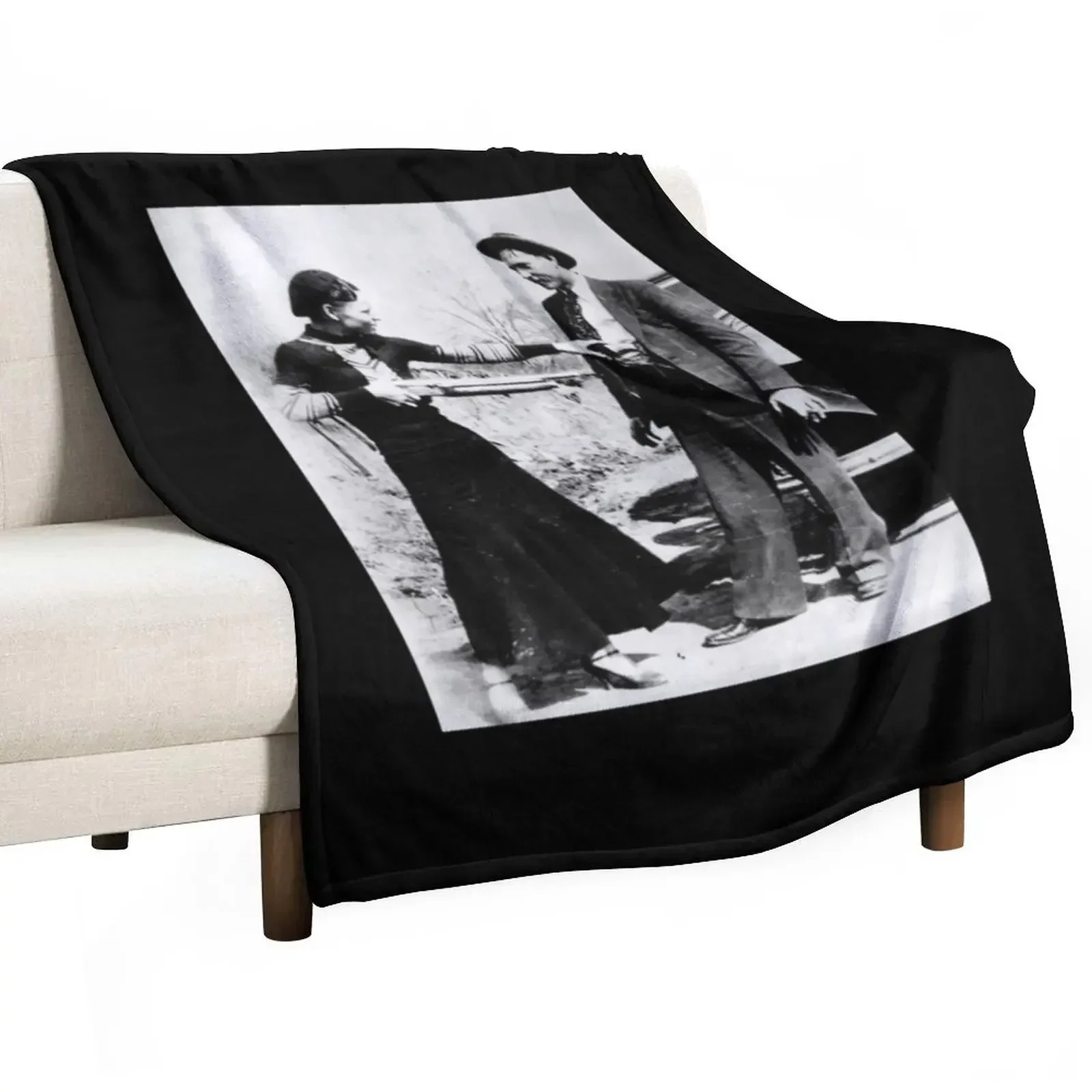 New Bonnie & Clyde With Rifle Throw Blanket Decorative Beds Fashion Sofas warm winter Blankets