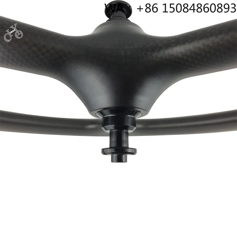 

20 Inch 406 Tri-Spoke Carbon Wheelset, 25mm width carbon rim, disc brake clincher premium portable folding bike wheel parts