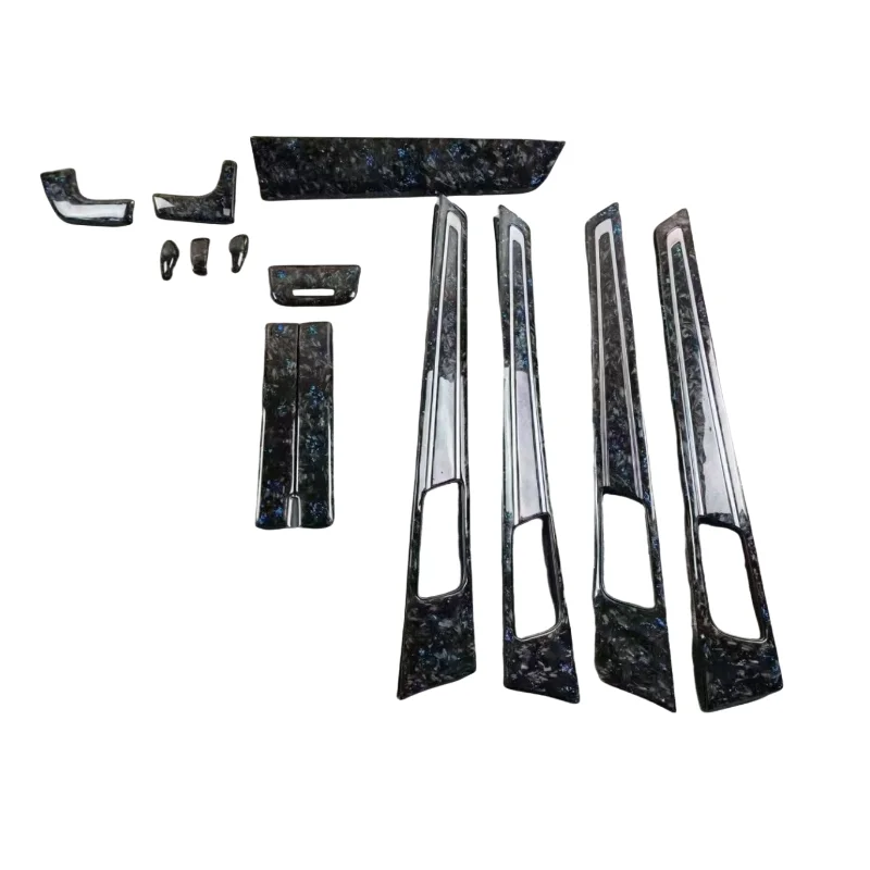 Suitable for Porsche Panamera 971.1 forged carbon blue foil interior with genuine carbon fiber processing customization