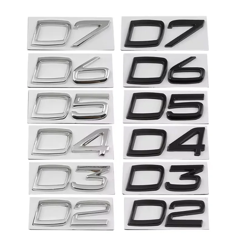 Naklejka z logo na klapę bagażnika samochodu, pasuje do Volvo T4 T5 T6 T8 D3 D4 D5 D6 D8 XC40 XC60 XC90 S40 S60 S80 V40L V60L V80L AWD — 2