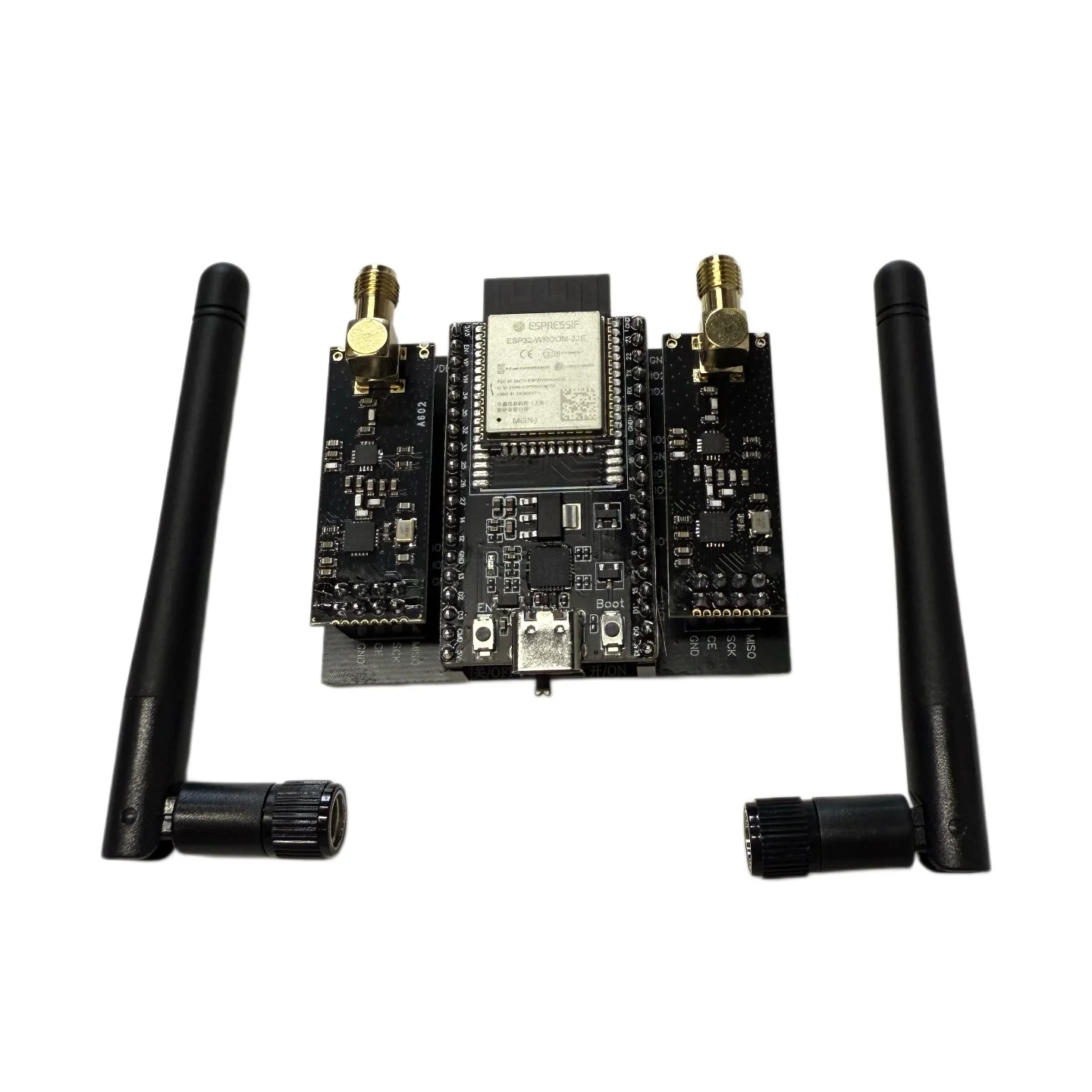 Плата разработки модуля Version1.2 ESP32 DevKitC + NRF24L01 PA LNA 2.4GHz с поддержкой Bluetooth и Wi-Fi.