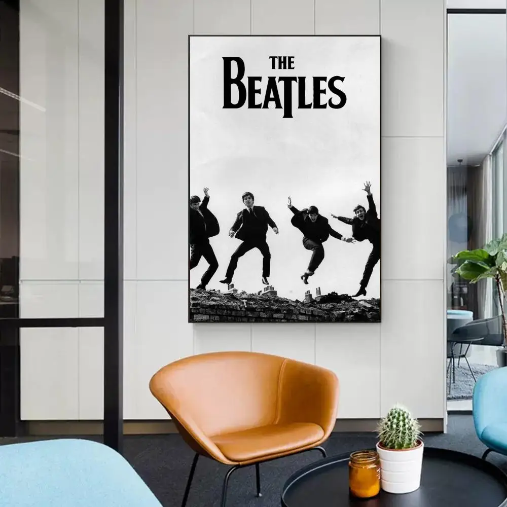 1pc Famous Rock Band T-he-b-beatles    Poster Wall Sticker Bedroom Bedside Decoration Modern Art Indoor Hanging Painting