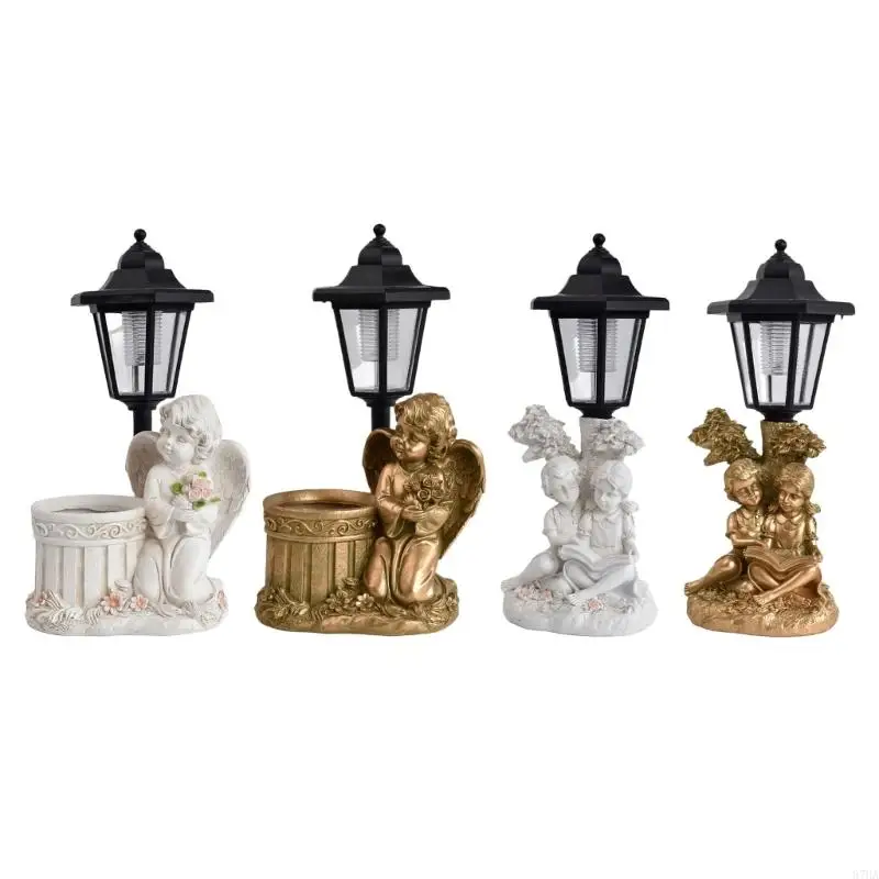 Solar Garden Statue Light with 300 mAh NiMH Battery, UV-Protective Coating, and Nighttime for Patios 87HA