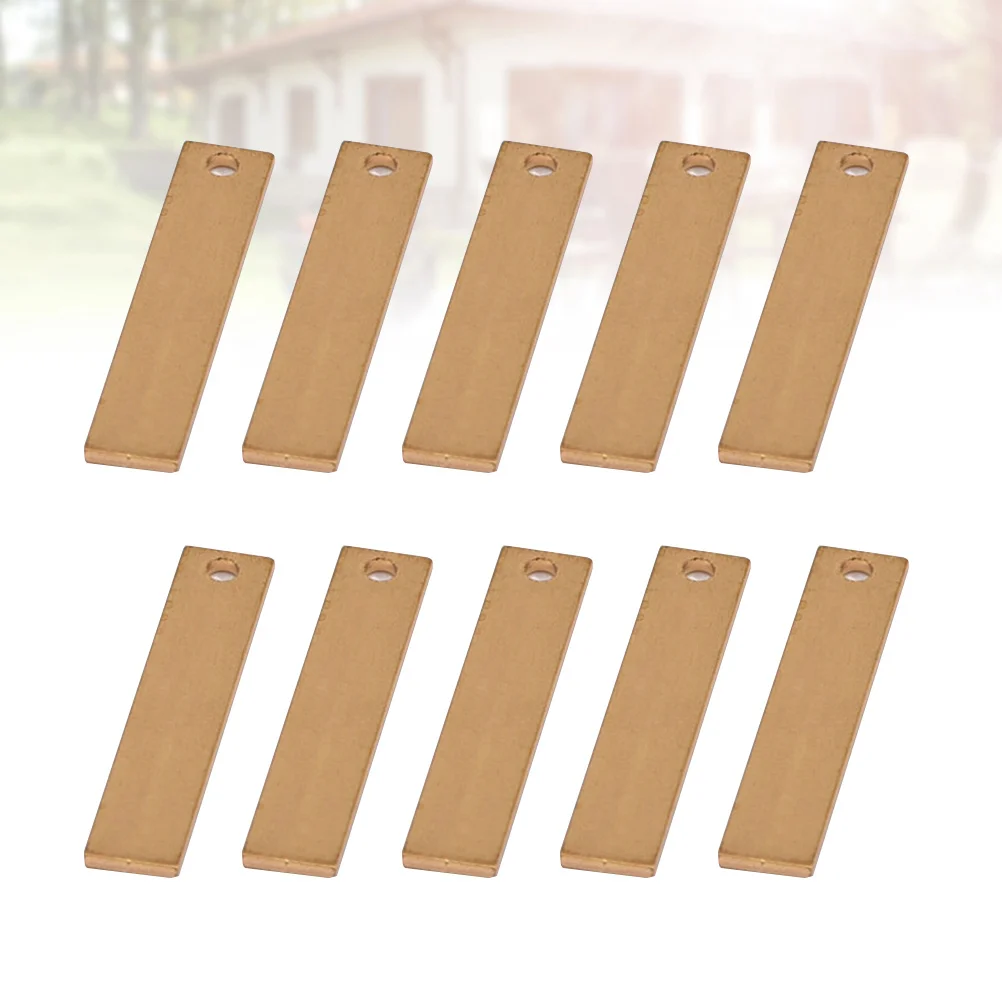 

50Pcs Copper Chip Pendant DIY Jewelry Accessory Simple Copper Slices Pendants for Necklace Bracelet Keychain DIY Charm Pendant