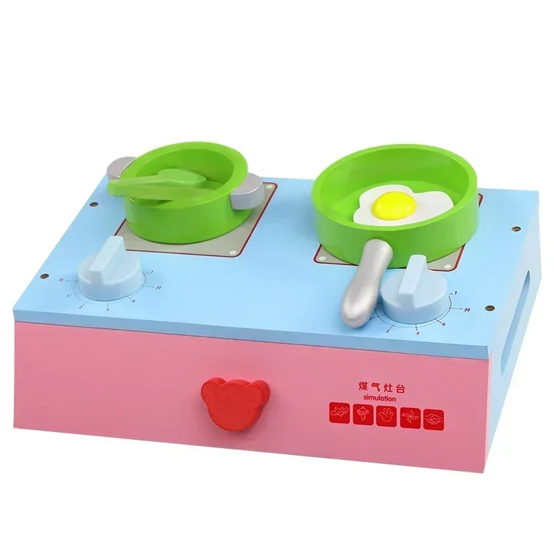 Baby pretend play house toys wooden funny kitchen toy food cooking toys play miniature kitchen set cutting fruit vegetable toys