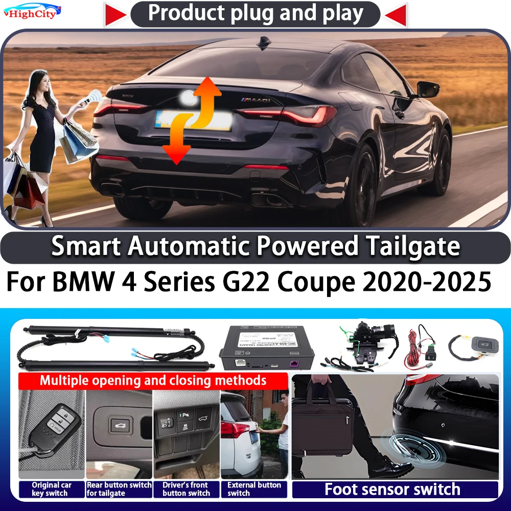 

For BMW 4 Series G22 Coupe 2020-2025 Smart Automatic Powered Tailgate Key Control Trunk Lift Close Kit Electric Power Tailgate