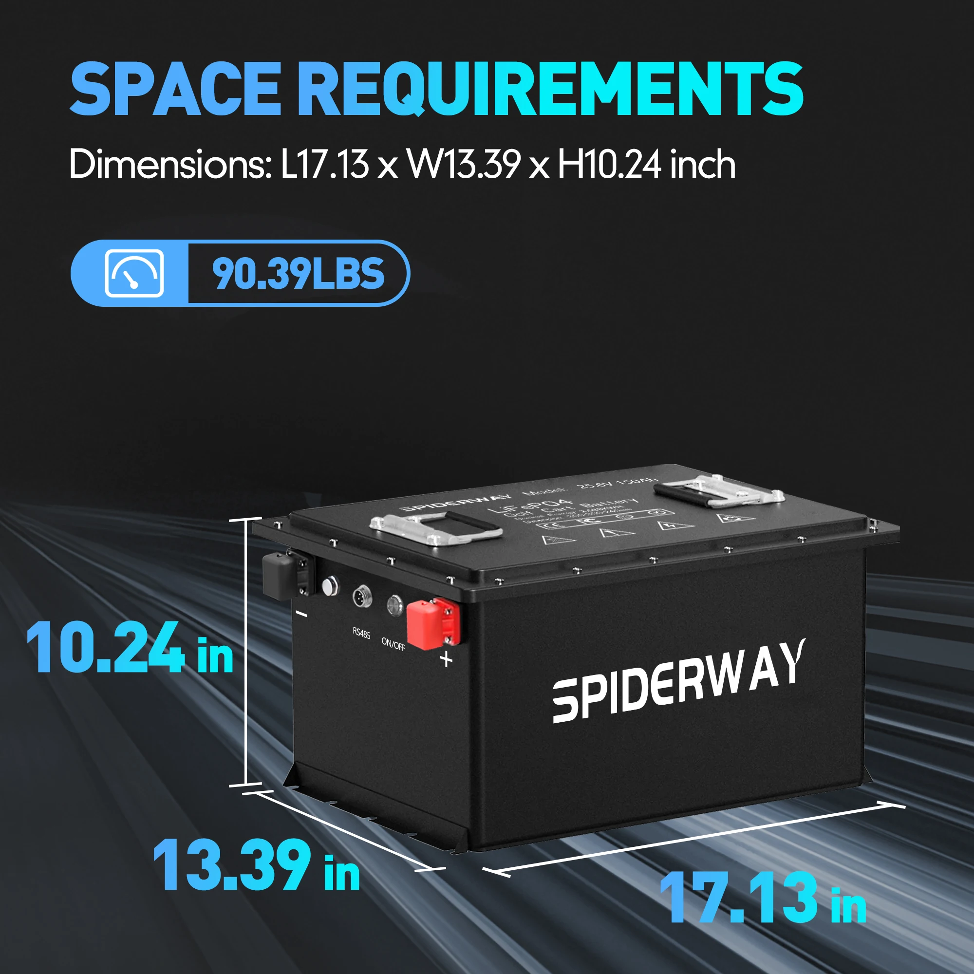 بطارية LiFePO4 24 فولت 150 أمبير مع شاحن 25 أمبير 6000+ دورات بحد أقصى. 7.68 كيلو واط لـ Skyjack SJIII 4626، 4632، 3219 رافعة مقصية