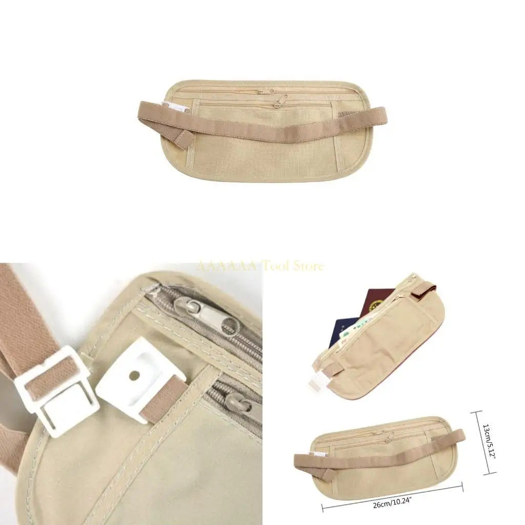 A2BE Travel Money Belt Waist Pack for Running Cycling Hiking Durable Comfortable Lightweight Secure Travel