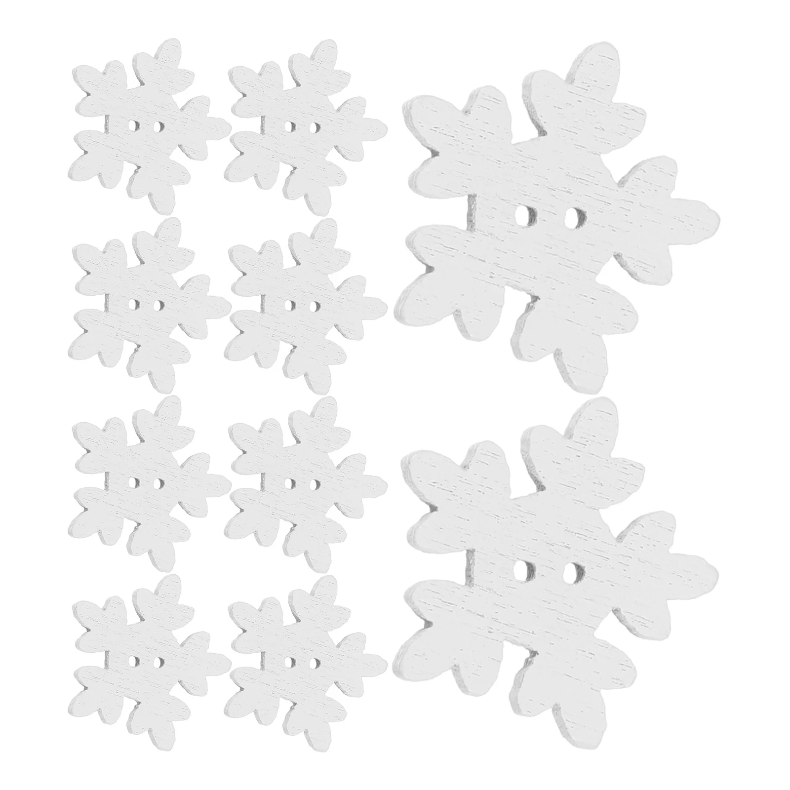 

100 Pcs Nativity Craft Snowflake Embellishments Decorate Snowflakes Buttons Bamboo