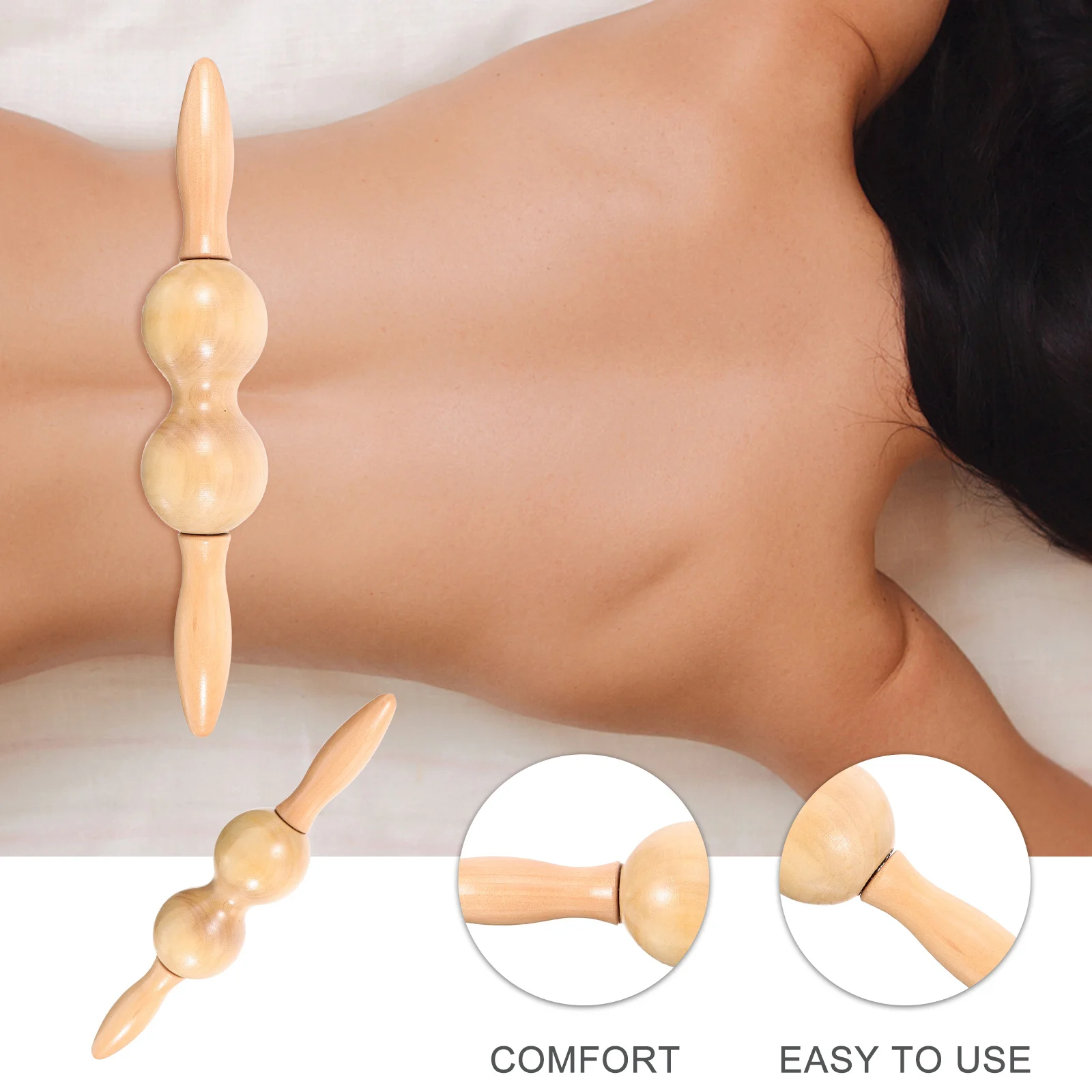 

Wooden Acupoint Massage Rod for Foot Shoulder Back Relief Portable Manual Massaging Tool Home Use Massage Foot