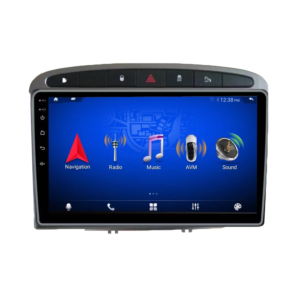 Android Car Radio Stereo 9 inch GPS Navigation For Peugeot 408 2010-2013 Car Multimedia Player with Carplay