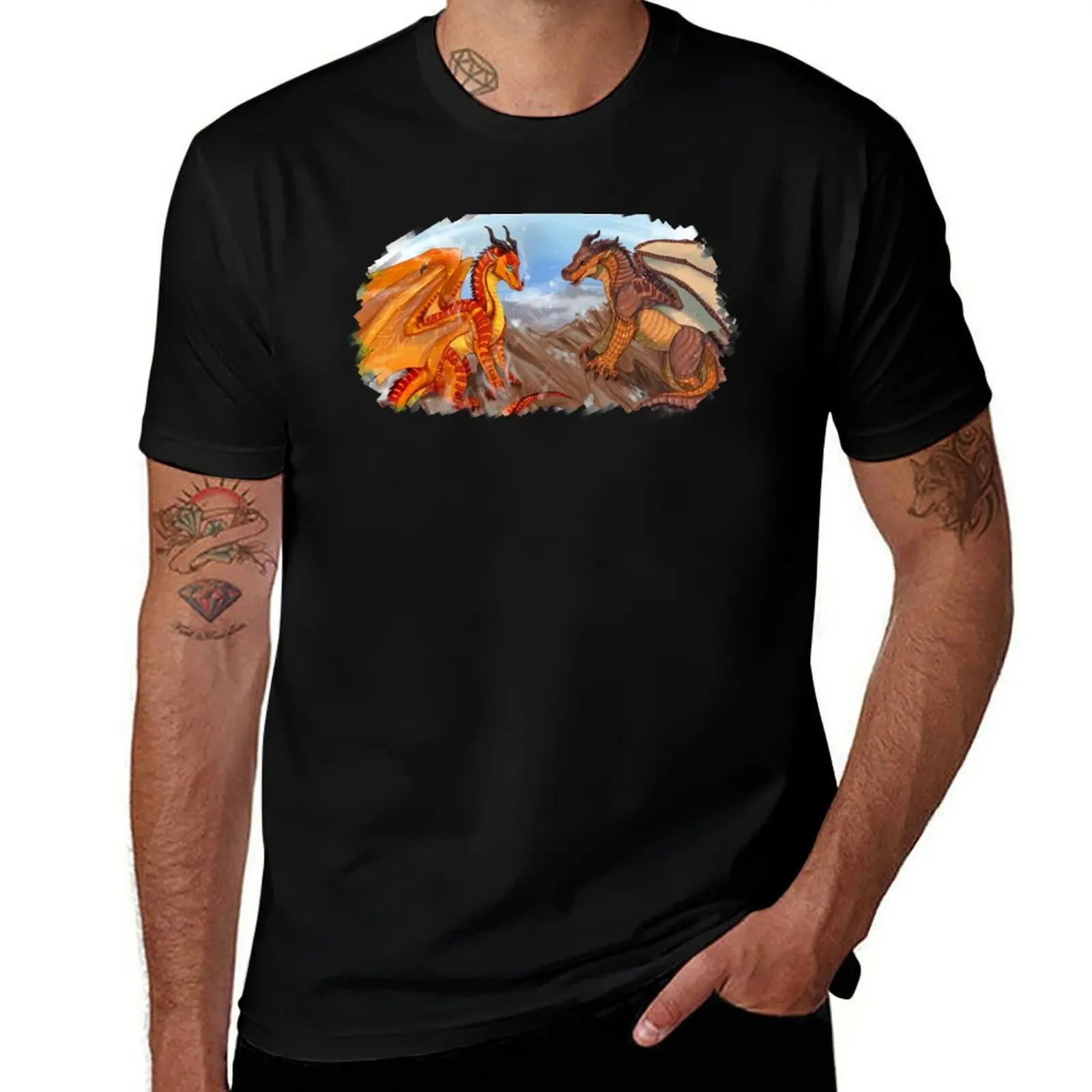 

Wings of Fire - Peril and Clay T-Shirt cotton t shirts man 100% t shirts cotton 100% T-Shirt