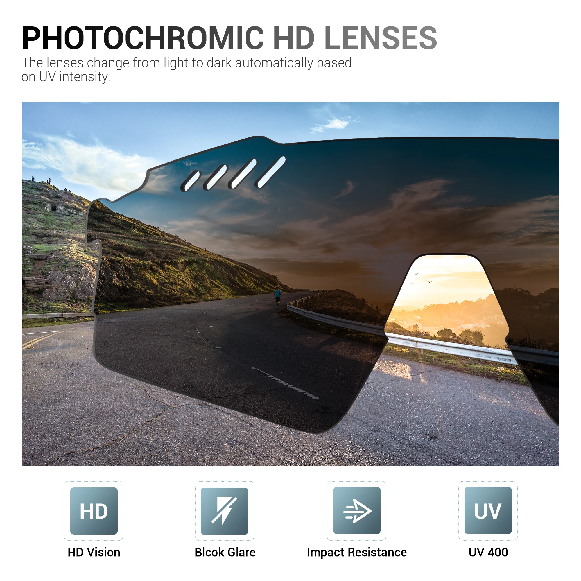 SCVCN جديد في الهواء الطلق اللونية الدراجات النظارات الشمسية الرجال النساء الرياضة في الهواء الطلق تشغيل نظارات نظارات الجبلية UV400 نظارات واقية