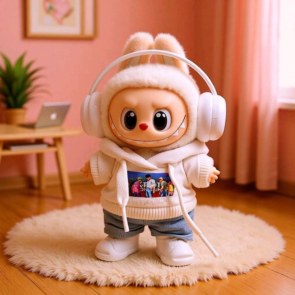 

Anime for Labubu Clothes KPop Demon Hunters Hoodies Jeans Earphones Set Dolls Fashion Toys DIY Accessories Christmas Gifts