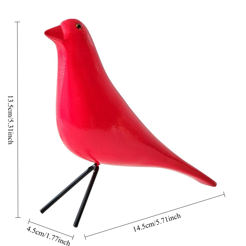 Nordic Style Minimalist Bird Sculpture, Office, Living Room, Bedroom Decoration Ornament, Resin Craft Artwork.