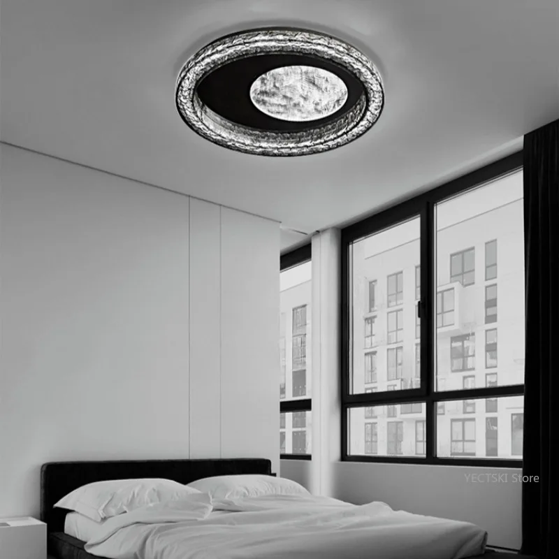 Italian minimalist bedroom ceiling light, simple and atmospheric creative circular home living room light