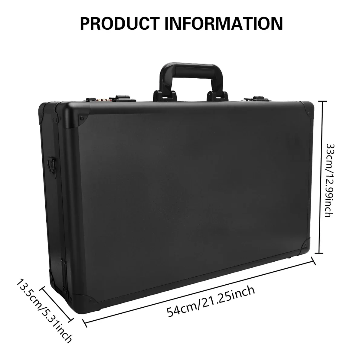 Black Aluminum Alloy Waterproof And Shockproof Travel-Friendly Hairdresser Tool Storage Box - Premium Quality Organizer Case