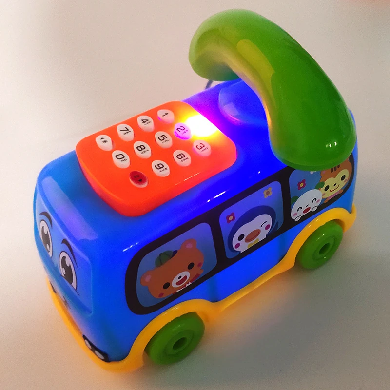 Cartoon Music Car Children\'s Singing Phone Car Toy Educational Early Education Machine Toy Christmas Thanksgiving Holiday Gift