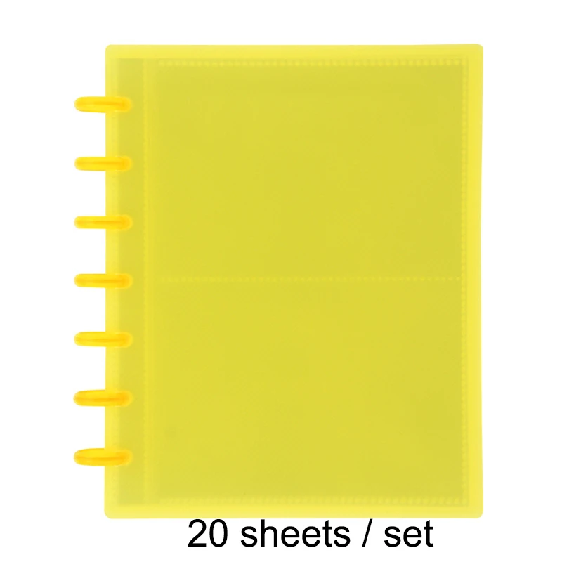 Fromthenon 5/6/7/8 Inch Planner Insert Tpye Album Pockets Mushroom Hole Disc-bound Loose Leaf Children\'s Literacy Card Storage