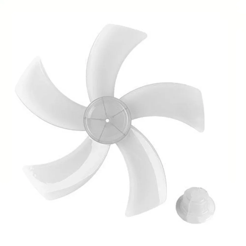 Desk Fan Blade 5 Leaves Fan Blade AS Plastic Efficient Airflow High Temperature Resistant Lightweight For Desk Fans