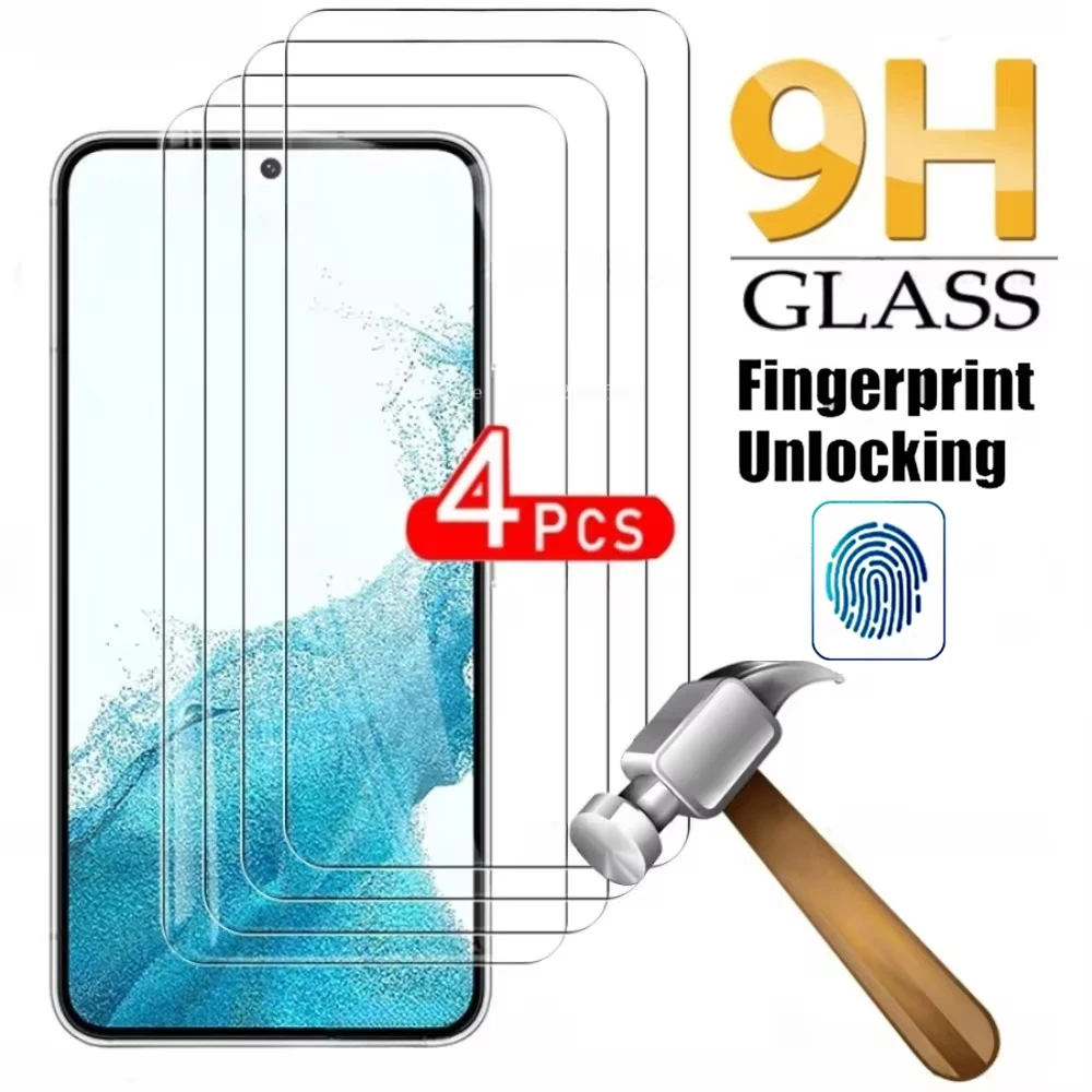 4pcs Full Cover Curved Tempered Glass For Samsung S24 Ultra Screen Protectors Galaxy S23 S22 S21 S20 S10 Plus 5G Protective Film